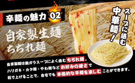 風来軒 宮崎辛麺「中野屋」（常温生麺）2食入×2袋 辛麺 中華麺 自家製麺