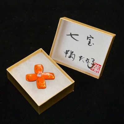 ふるさと納税 太田市 【七宝工芸家　中島たか子】七宝焼　フラワーブローチ 1点もの |  | 01