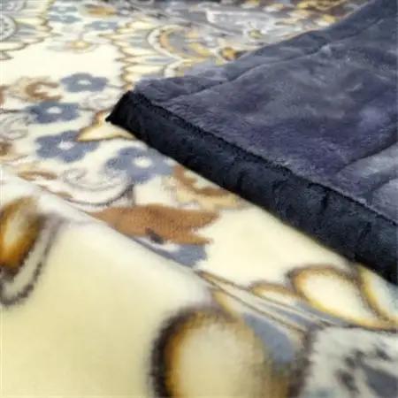 【シングルサイズ】吸湿発熱シルキータッチ2枚合わせ毛布 ブルー1枚 YO-4800-BL【1433610】