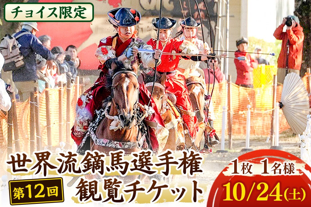 
                  ふるさとチョイス限定【10／24（土）・十和田市中央公園】「第12回世界流鏑馬選手権」観覧チケット1枚1名様 レターパックプラス [数量限定 ふるさと納税限定]
                