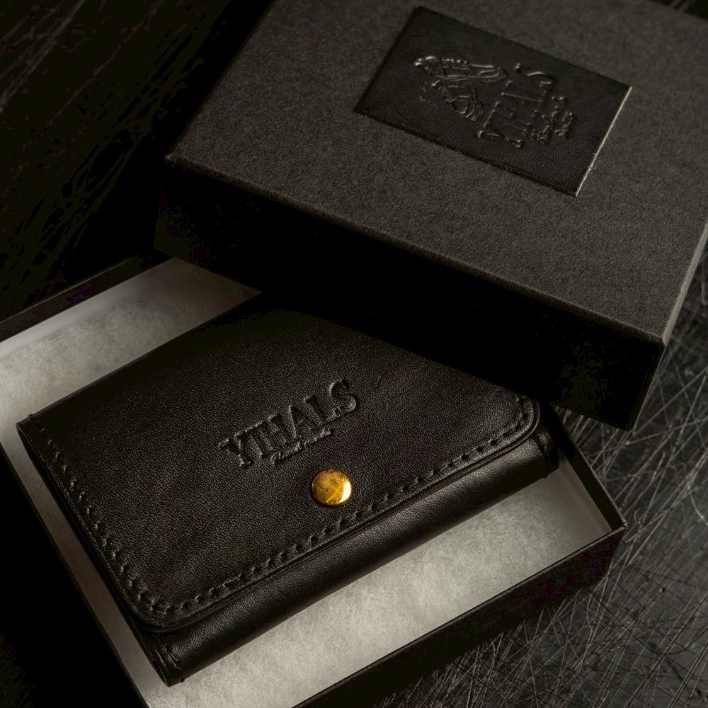 YIHALS ハンドメイド 牛革 名刺入れ ライトブラウン《靴屋が手掛ける革製品》｜イハレス レザー 革小物 [0656]