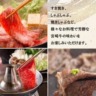 《A5ランク・A4等級》宮崎牛「すき焼き・しゃぶしゃぶ肉セット(700g)」大人気の赤身肉＆霜降りスライス 内閣総理大臣賞4連続受賞 [黒毛和牛 ブランド牛 国産牛 牛肉 お肉 2人前 一人暮らし] 