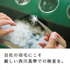 羽毛布団 【 数量限定 】 西川 nishikawa 羽毛掛けふとん ホワイトダックダウン85％ シングルロング ホワイト P275W 布団 ふとん