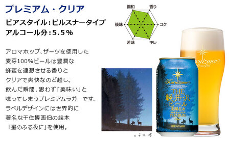 THE軽井沢ビール　6種6缶　飲み比べ　ギフトセット　7カ月定期便【 お酒 ビール 酒 地ビール クラフトビール お取り寄せ ギフト 送料無料 長野県 佐久市 】