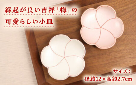 【有田焼】梅型小皿2点セット / 有田焼 焼き物 食器 / 佐賀県  [41APAD001]