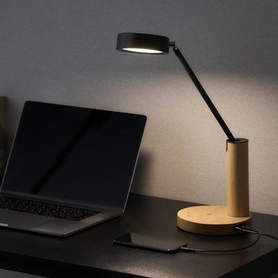 ふるさと納税 角田市 LEDデスクライトQi充電シリーズ平置きタイプ調光調色　LDL-QF02DL-T　ウッド |  | 03