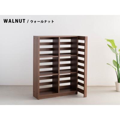 ふるさと納税 大川市 エルブロック パーティションシェルフLb ウォールナット  (幅96 奥行29 高さ124)