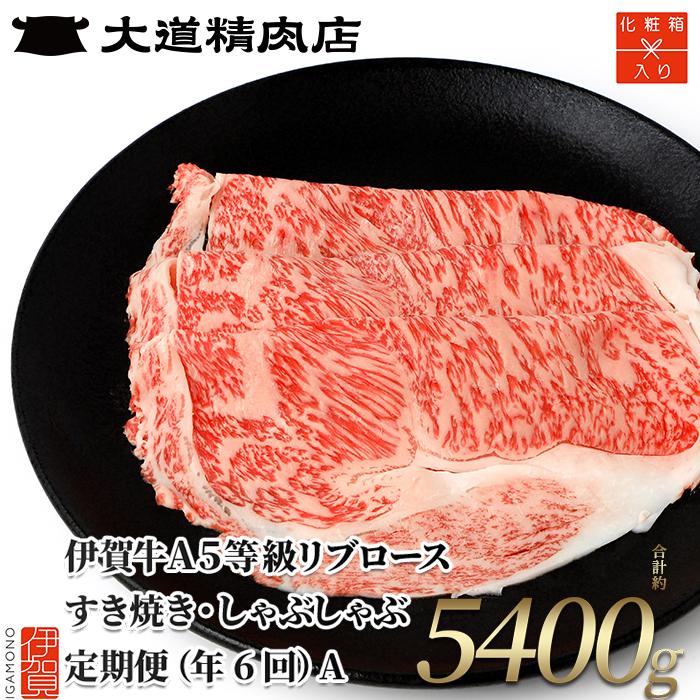 【ふるさと納税】【化粧箱入 伊賀牛】 A5リブロース 900g 6回定期便コースA | 和牛 牛肉 一頭買い 霜降り 贈答 ギフト 大道精肉店 冷凍