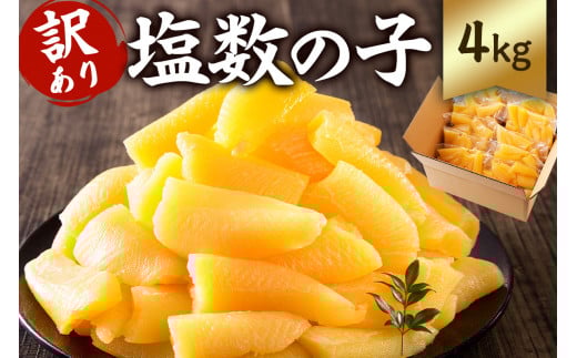【訳あり】小分け 塩数の子 4kg（400g×10袋） mi0012-0062【小分け 食感バリバリ お正月 おせち料理 海鮮 魚卵 魚介 真空パック 冷蔵 】