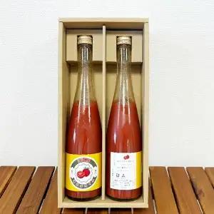 【ふるなびWEEK対象】 高知県日高村産 トマトジュース 485ml×2本　無塩・無添加・保存料不使用の完熟トマト100％ジュース