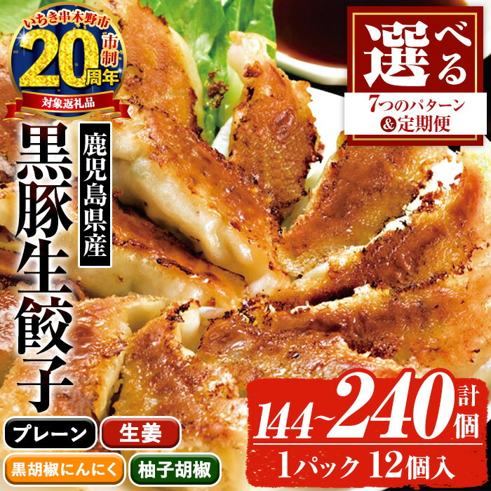 鹿児島黒豚の生餃子 計144個(12個×12P)
