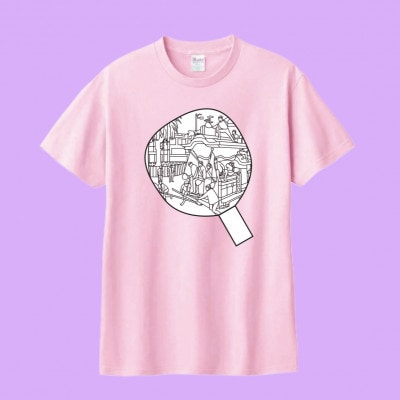 あうわぬりえ(だんじりうちわ柄、ピンク、110cm)【1683309】