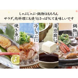 ゆず ポン酢 (6本・各280ml)  だしつゆ 調味料 鹿児島産【財宝】A433-02-v01