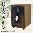 【ふるさと納税】長野県産CHAANYの打楽器カホン「Cheerfulシリーズ」1台（ダーク） | 国産 楽器 打楽器 音楽 2色 二色 パーカッション 木製 アクリル製