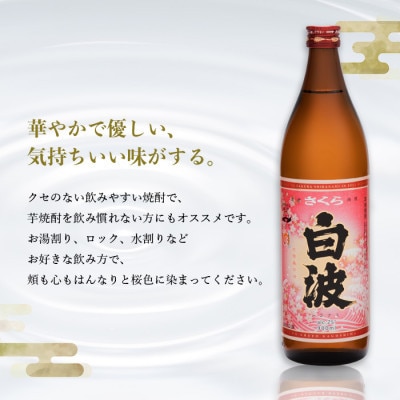 【さくら白波】25度 900ml×2パックセット　Z0-52【配送不可地域：離島】【1641386】