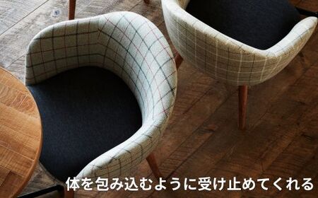 Coccole  ダイニングチェア アームチェア 2脚セット 肘付き  北欧  無垢 布地 選べる C229【45_9-001】