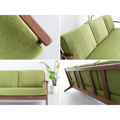 ふるさと納税 大川市 コペンハーゲン 3Pソファ ウォールナット/アネルカグリーン 幅189 奥行76 高さ70cm |  | 03