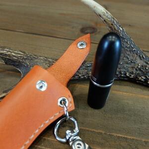 レザー口紅＆印鑑ケース（チョコ）