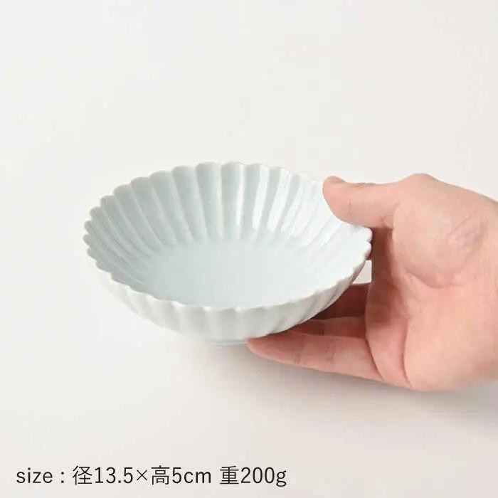 【波佐見焼】菊彫 青白釉 取鉢 (中) ボウル 5個セット 食器 皿 【福田陶器店】 [PA217]  波佐見焼