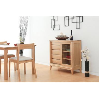 ふるさと納税 旭川市 旭川家具 MUKU工房オリジナル ムク キャビネット ナラ_03234