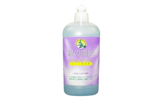 環境配慮型洗剤緑の魔女トイレ420ml×24本セット＜沖縄配送可能＞【洗剤 液体 環境配慮トイレ用 黄ばみ 黒ずみ 大容量 安全 中性タイプ 日常品 トイレ クリーナー お掃除 そうじ】