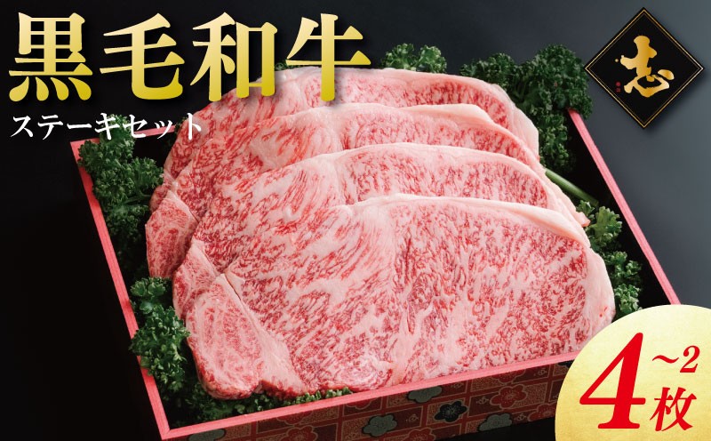 
                  徳島県産 黒毛和牛 ステーキ 選べる 2～4枚 （ 1枚 250g ） 《 徳島の人気焼肉店 志 厳選！ 》 牛肉 和牛 ステーキ セット 赤身 霜降り ブランド牛 にく 冷凍 ギフト 贈答 国産 徳島 焼肉 志  
                