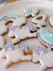 お誕生日に最適！ ユニコーンのアイシングクッキー ※着日指定不可