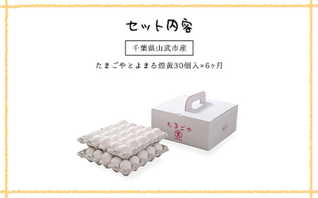 6ヶ月定期便 たまごやとよまる 煌黄30個 SMAS008