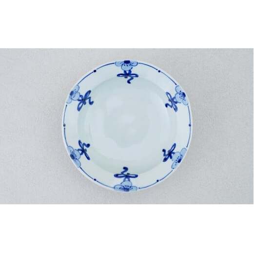 有田焼 花結び 三方なぶり鉢 2個 セット【皓洋窯】食器 手描き リボン 花 うつわ かわいい 取鉢 中華 鍋 取り皿  染付 青 A30-631_イメージ5