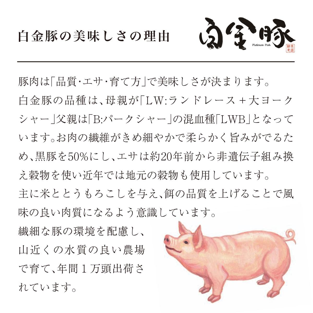 白金豚ローススライス【大】　500g×2パック【2129】