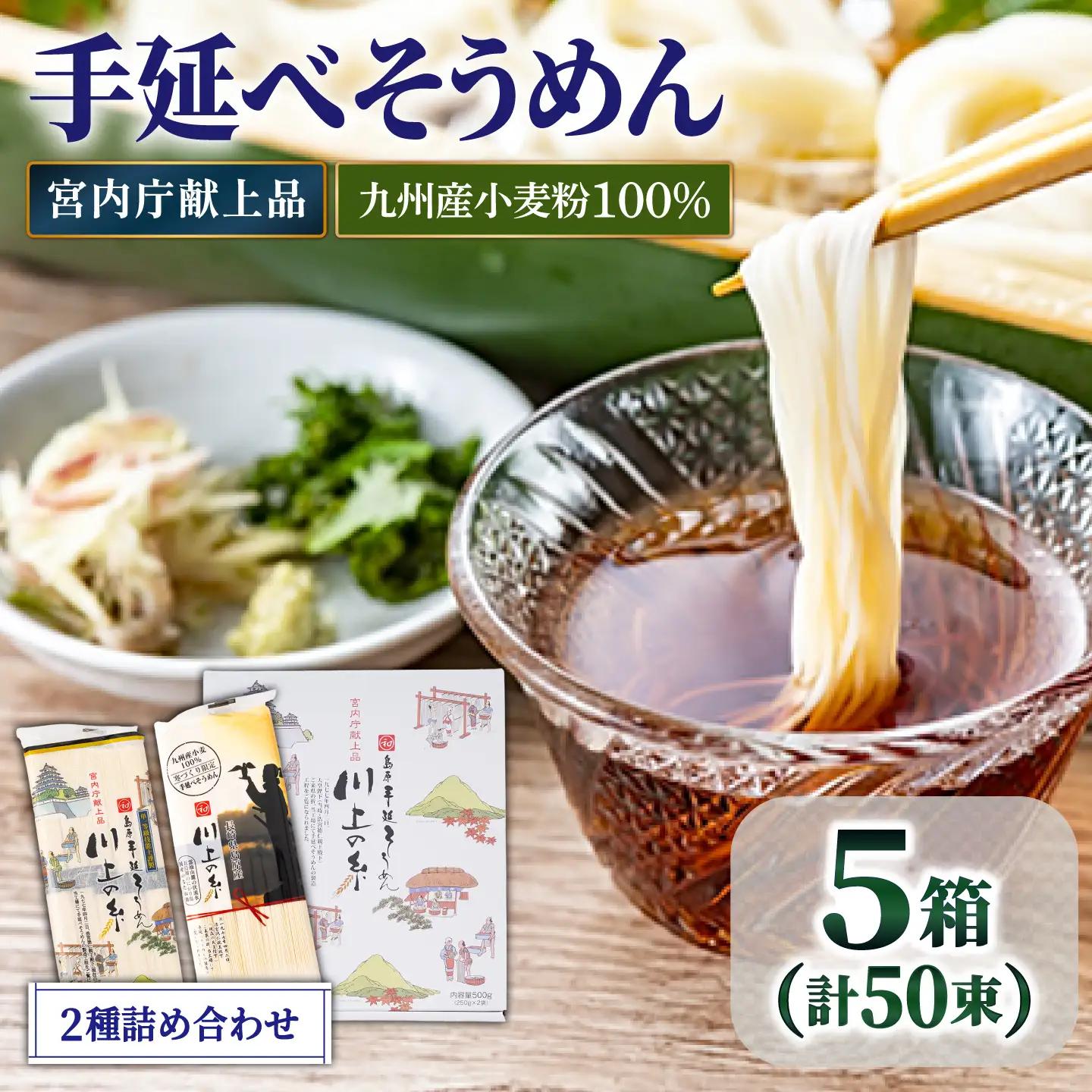 手延べそうめん 2種 2.5kg（計5箱）そうめん [SCM010]