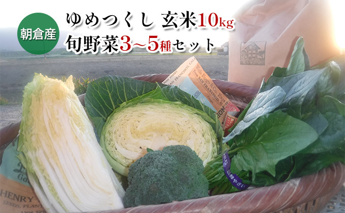 
米 10kg 季節野菜 セット 玄米 ゆめつくし
