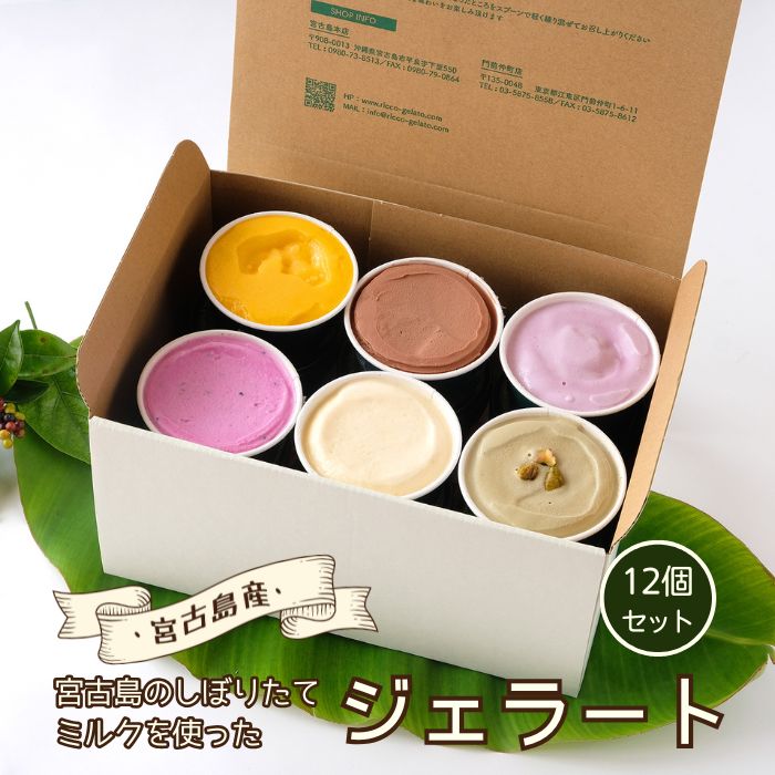 【ふるさと納税】ジェラート12個セット | トロピカル 夏ギフト お中元 夏 クリスマス アイス 詰め合わせ セット ジェラート おやつ お菓子 スイーツ 沖縄 宮古島（C101）