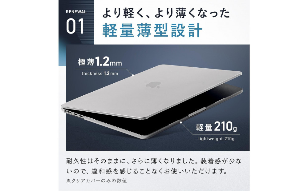 【堺市企画】Macbook カバー Air15inch マットクリア HOGOTECH