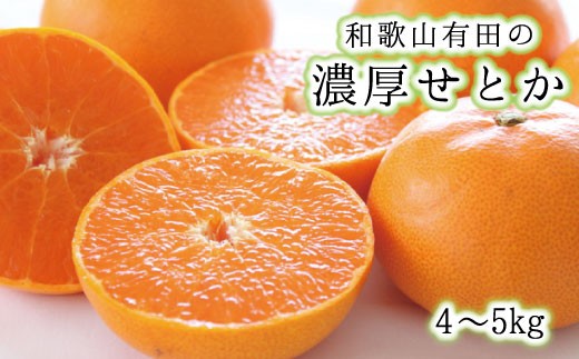 
                  【高級】和歌山有田の濃厚せとか　約4～5kg　※2027年2月中旬～3月中旬順次発送予定【ard007B】
                