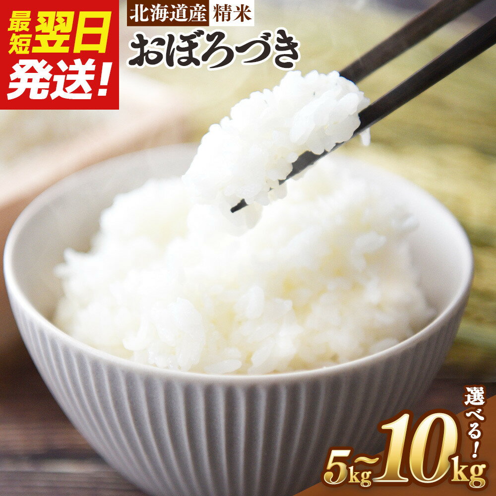 【ふるさと納税】【容量選択可】令和6年産　北海道産おぼろづき5kg又は10kg【国産 白米 精米 お米 単一原料米 厳選 生活応援 おぼろづき おすすめ 北海道 美唄市】