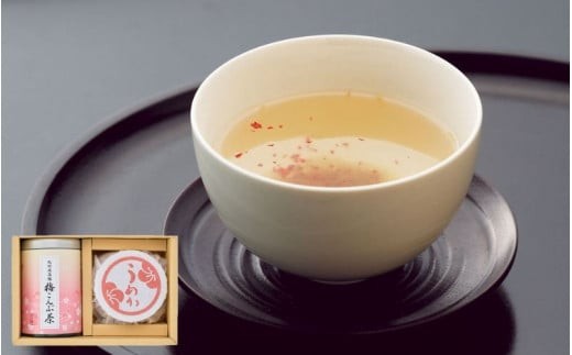 梅こんぶ茶と梅干のセット（梅こんぶ茶85g・うすじお味梅135g） / 紀州南高梅 うす塩 乾燥梅 昆布 お茶 贈答品 化粧箱 和歌山 田辺市【umk009-1】