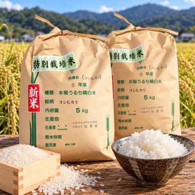 令和8年収穫　栃木県佐野市産コシヒカリ 5kg×2袋【配送不可地域：離島】