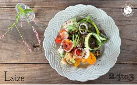 有田焼 amiプレート古代釉 Lサイズ【24to3 西富陶磁器】食器 器 うつわ ワンプレート アンティーク 30000円 3万円 A30-763