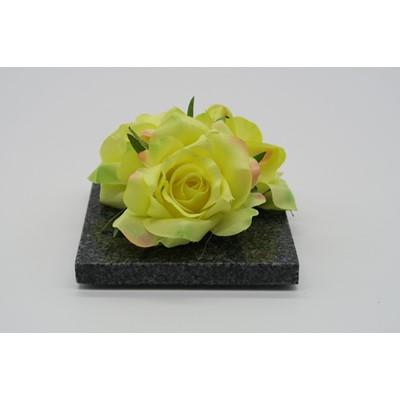 ふるさと納税 岡崎市 咲く石シリーズ『pretty-flowers』黄色の小バラ