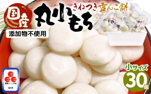 【先行予約】雪んこ餅 丸小もち 杵つき 計900g（30g × 30個 ）国産【2024年12月上旬以降順次発送】【小さいサイズ 雑煮 御馳走 添加物不使用 少量 食べきり】 [e26-a004]