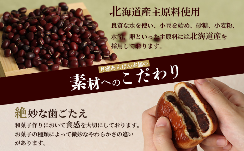 月寒あんぱん　ミニ8個入り×2袋 | 月寒あんぱん本舗 月寒あんぱん あんぱん あんこ こしあん ほんま オリジナル 北海道 ふるさと納税 恵庭市 恵庭 お取り寄せ スイーツ 和菓子【170053】