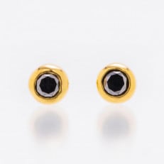 【山梨県】【ジュエリー】K18 Sirius/シリウス ブラックダイヤモンド0.3ct ピアス