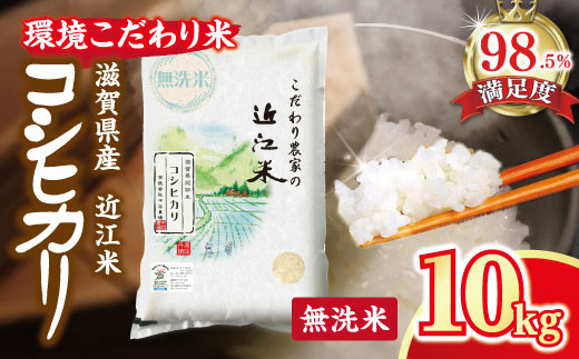 【7年産】近江米 環境こだわり米 コシヒカリ 無洗米 【10kg×1】【BN01W2】