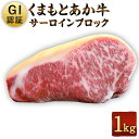 【ふるさと納税】GI認証 くまもとあか牛 サーロインブロック 1kg 熊本県産 九州産 牛肉 お肉 サーロイン ブロック 国産 お取り寄せ 冷凍 送料無料