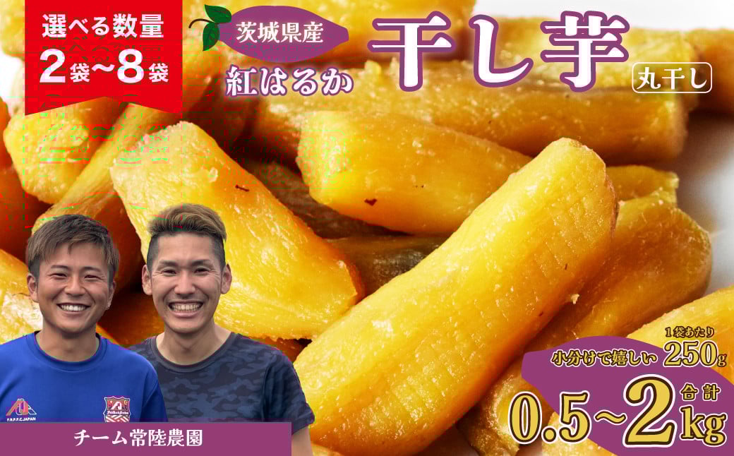 
            選べる数量 2～8袋 干し芋 丸干し 紅はるか 合計0.5～2kg(250g/袋) | 国産 芋 べにはるか 干しいも さつまいも スイーツ お菓子 甘い ほしいも 食物繊維 干し芋 人気 お取り寄せ おやつ 和菓子 自然食品 ヘルシー 安全 子供のおやつ 家庭用 オーガニック 自宅用 小分け 備蓄 茨城県 常陸太田市
          