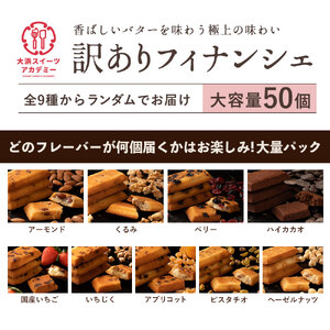 訳あり フィナンシェ 詰め放題50個入(味ランダム)