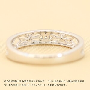 プラチナ Pt900 天然ダイヤモンド リング｜dr6638-pt