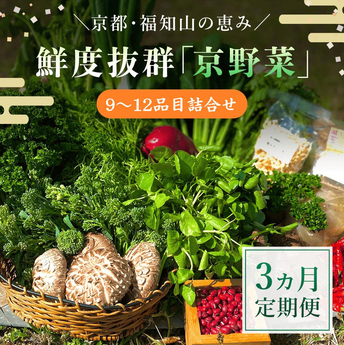 【ふるさと納税】 【3ヵ月定期便】鮮度抜群「京野菜」9～12品目詰合せ ふるさと納税 京野菜 野菜 新鮮 15品目 詰合せ 定期便 3か月 京都府 福知山市 FCCM018