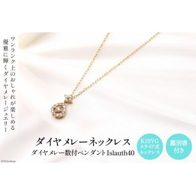 ふるさと納税 韮崎市 ペンダント K10YG ダイヤメレー数付 Islauth40